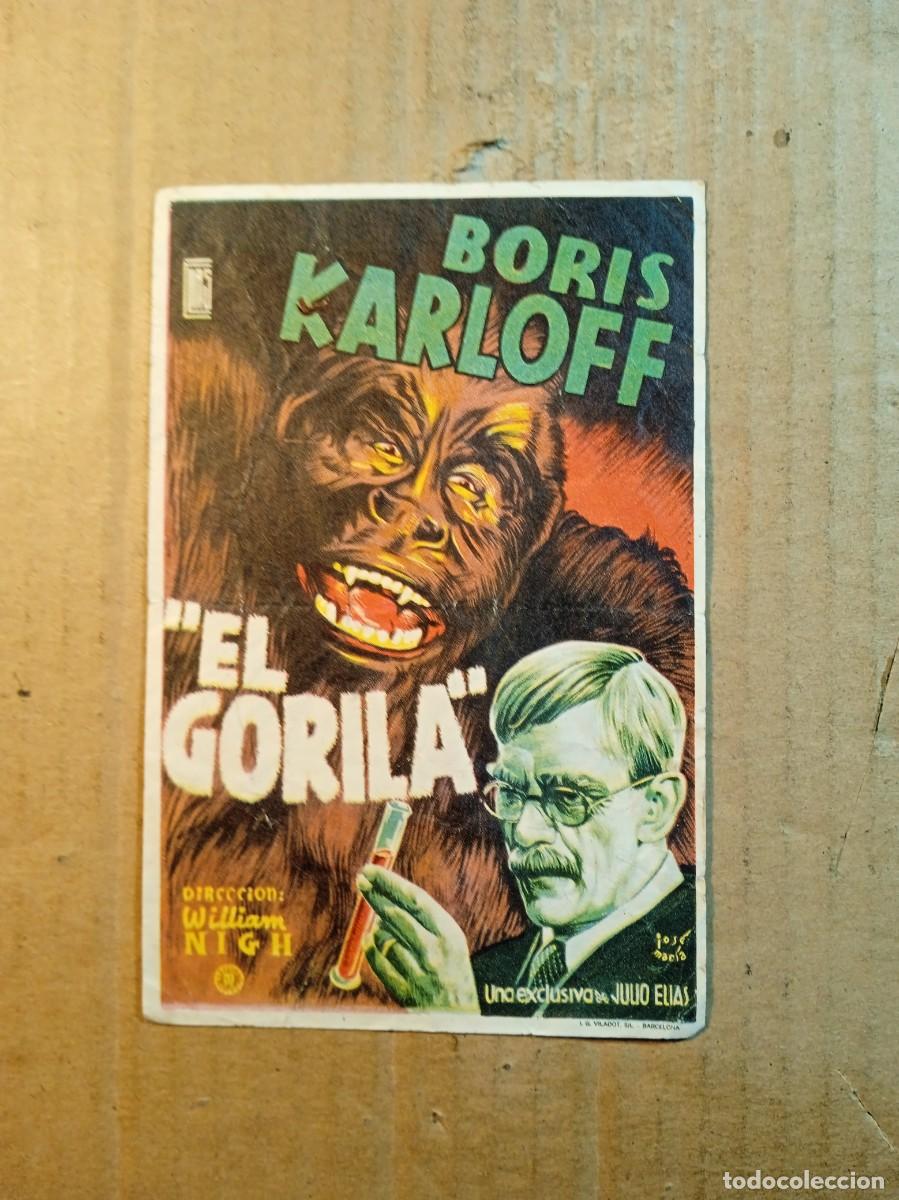 Cinema: FOLLETO DE MANO CON PUBLICIDAD EL GORILA