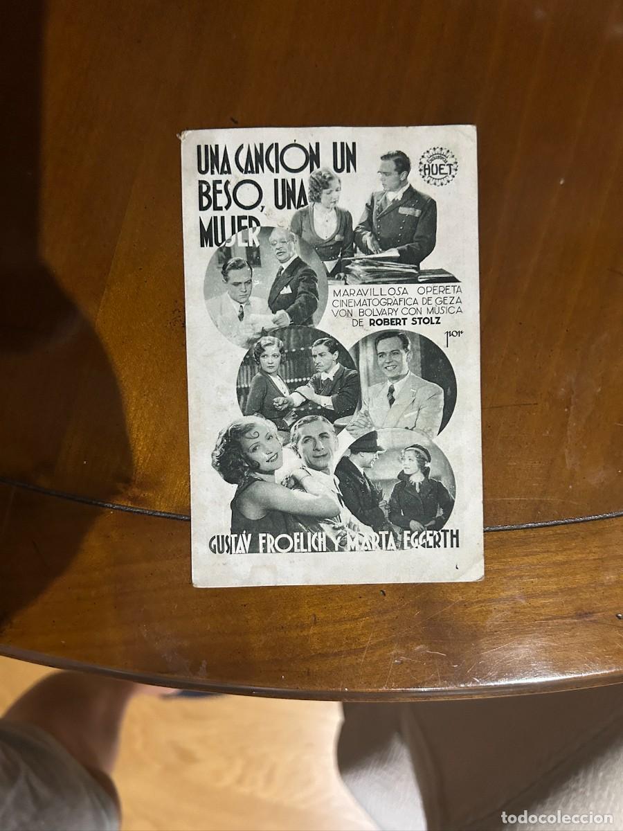 Cine: 1519 UNA CANCION, UN BESO, UNA MUJER TEATRO LINARES RIVAS LA CORU&Ntilde;A CON PUBLICIDAD BUEN ESTADO
