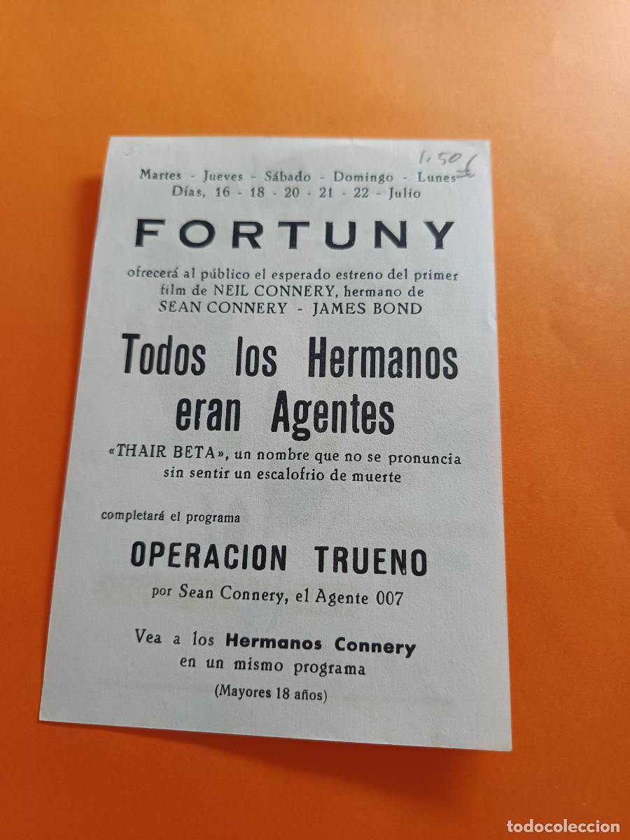 Cine: PROGRAMA DE CINE TODOS LOS HERMANOS ERAN AGENTES NEIL CONNERY - Foto 2