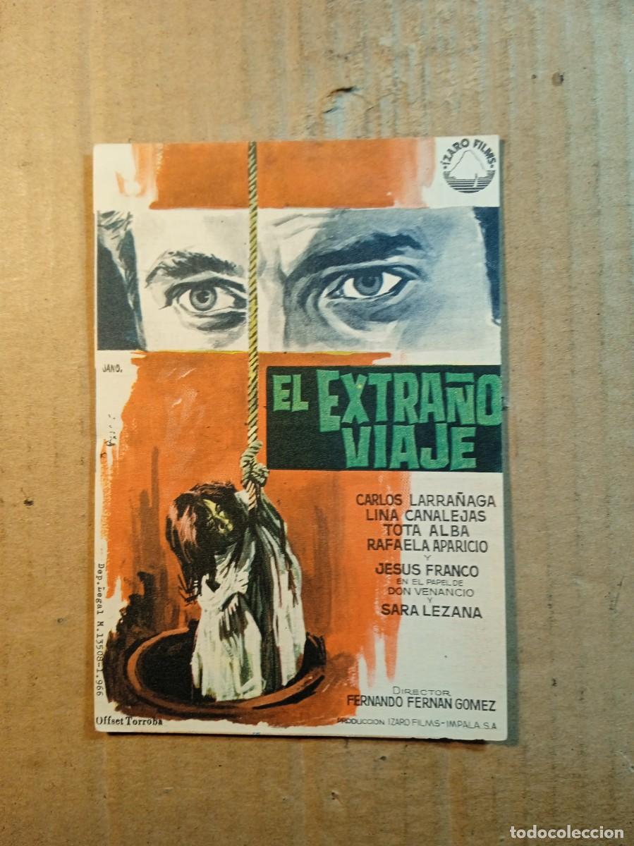 Flyers Publicitaires de films Anciens: FOLLETO DE MANO CON PUBLICIDAD EL EXTRA&Ntilde;O VIAJE
