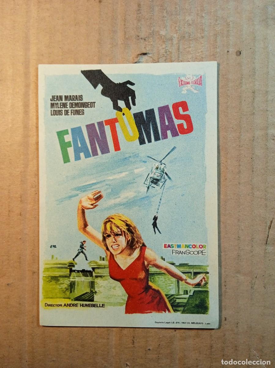 Cine: FOLLETO DE MANO CON PUBLICIDAD FANTOMAS
