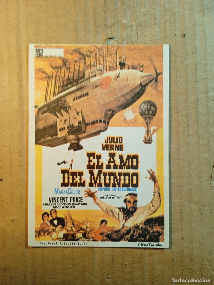  Flyers Publicitaires de films Anciens: FOLLETO DE MANO CON PUBLICIDAD EL AMO DEL MUNDO