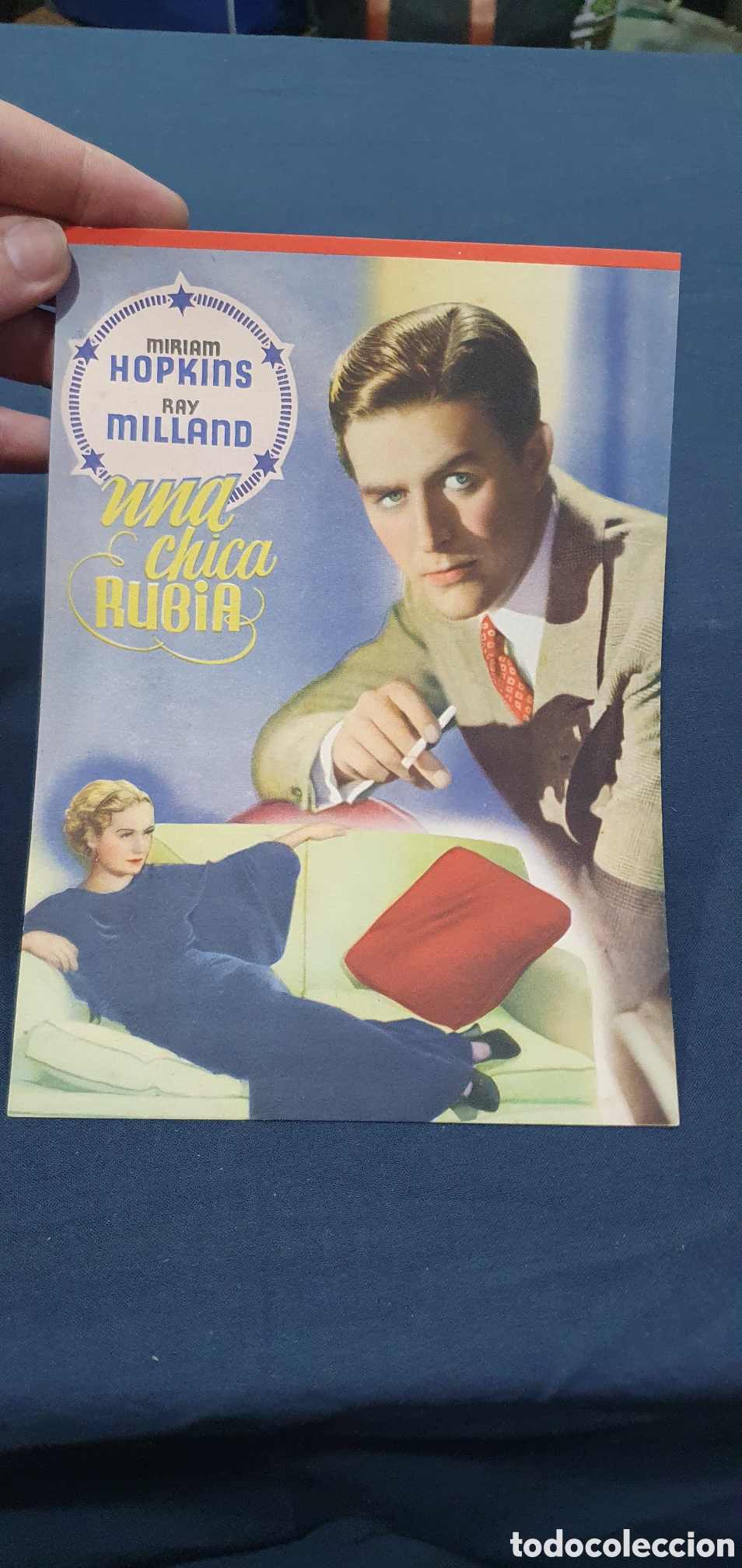Cine: Programa de mano Una chica rubia. (L137) - Foto 1