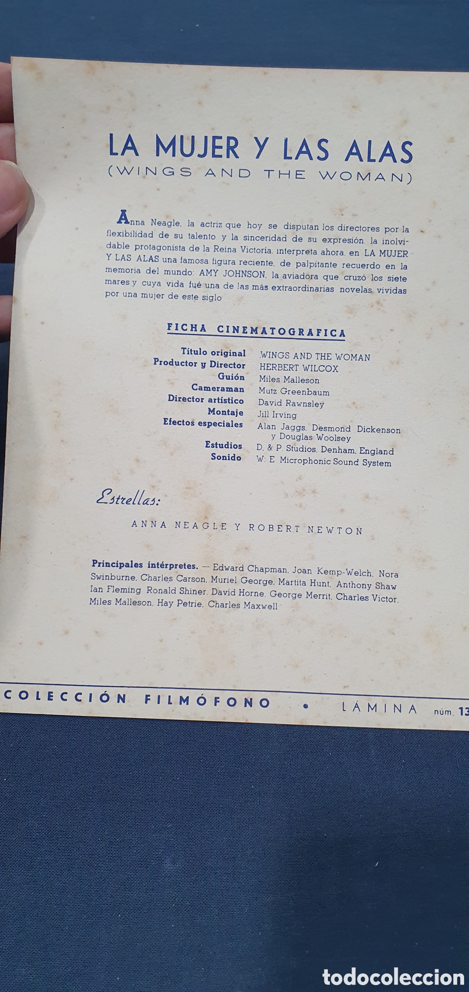 Cine: Programa de mano. La mujer y las alas. (L137) - Foto 2