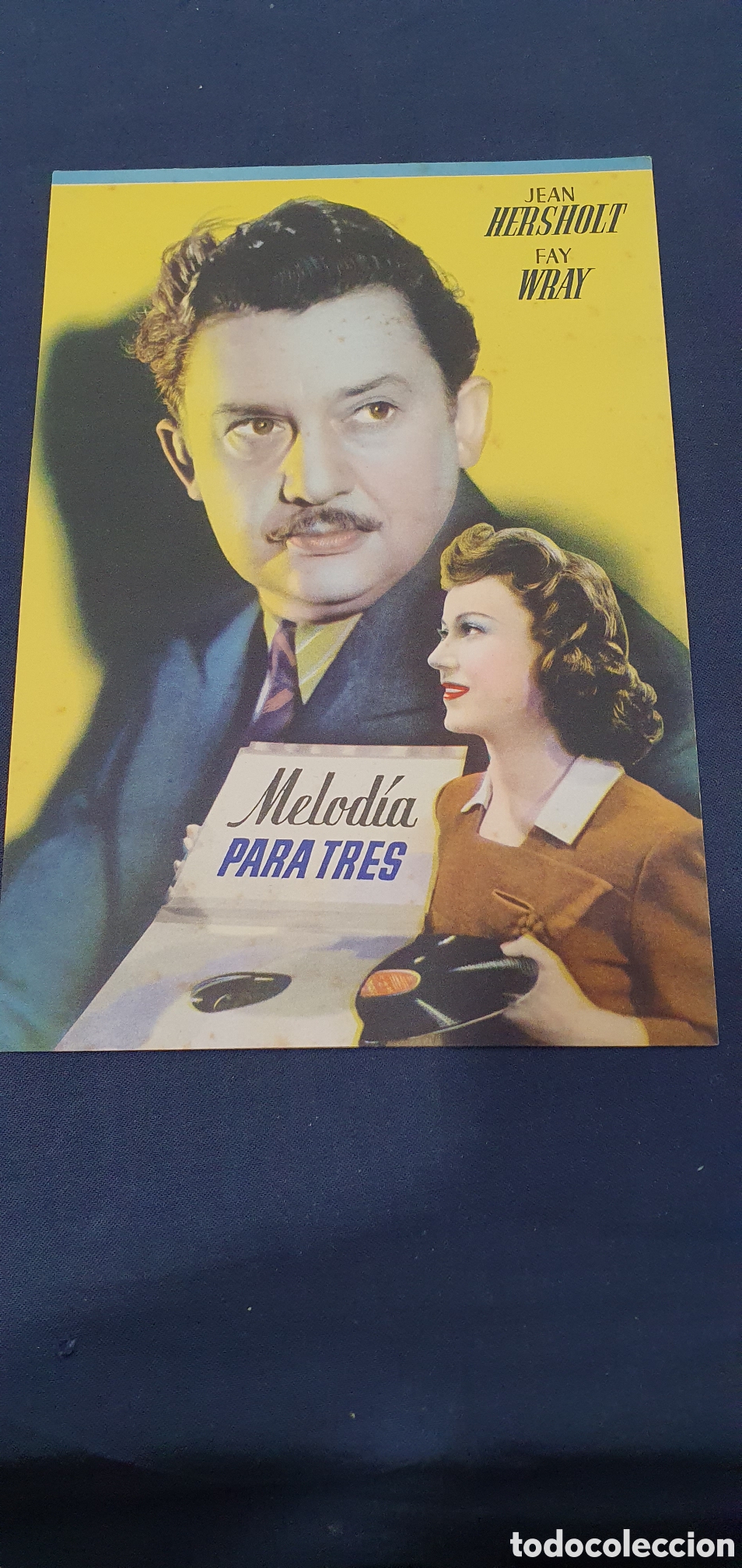 Folhetos de m&atilde;o de filmes antigos de cinema: Programa de mano. Melod&iacute;a para 3. (L137)