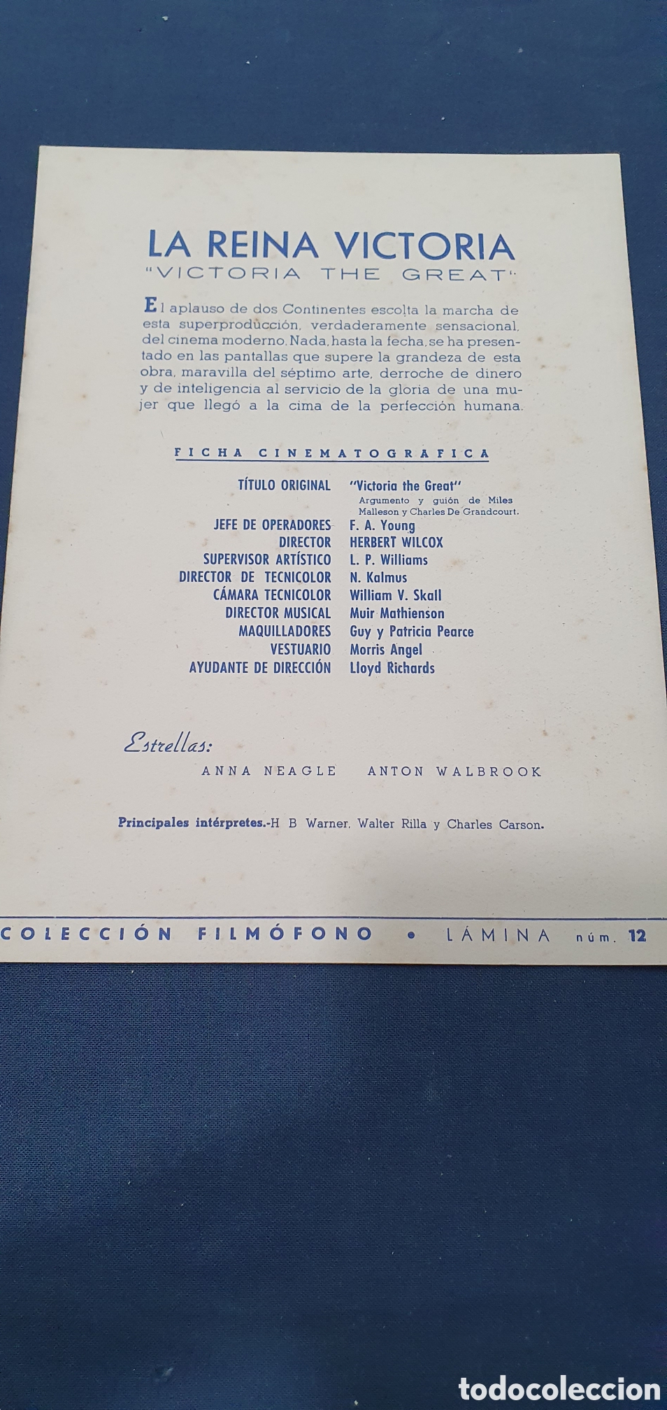 Cine: Programa de mano. La reina Victoria. (L137) - Foto 2