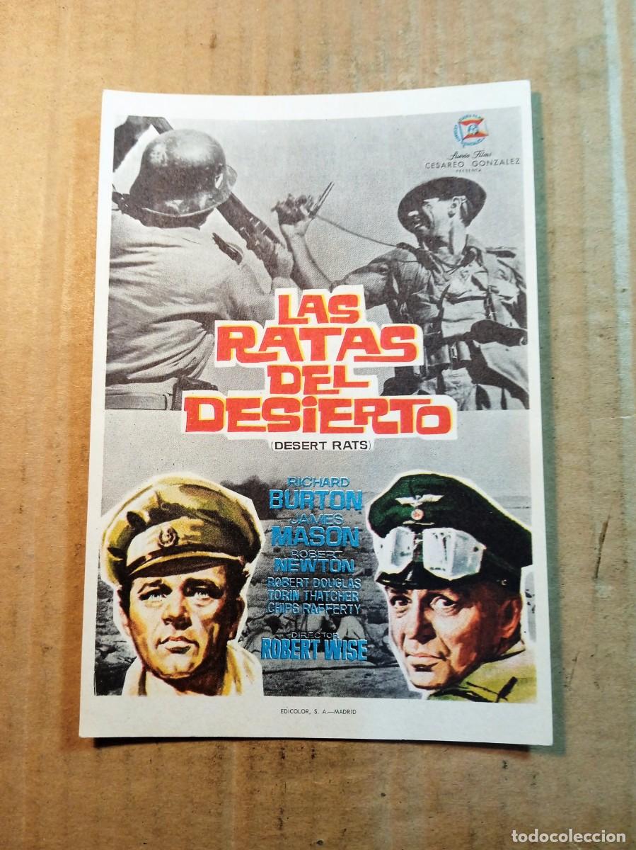  Flyers Publicitaires de films Anciens: FOLLETO DE MANO CON PUBLICIDAD LAS RATAS DEL DESIERTO