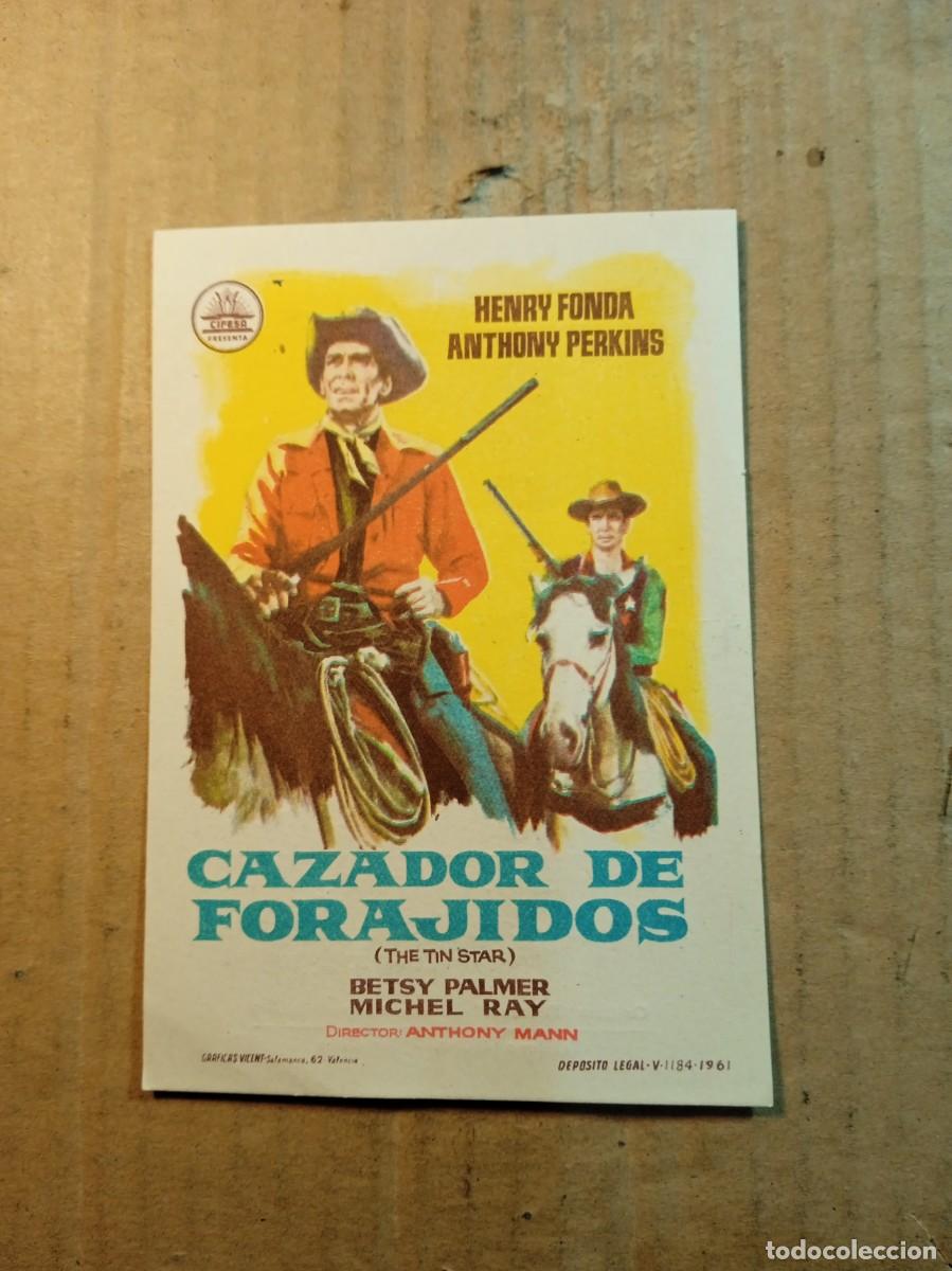 Cine: FOLLETO DE MANO CON PUBLICIDAD CAZADOR DE FORAJIDOS