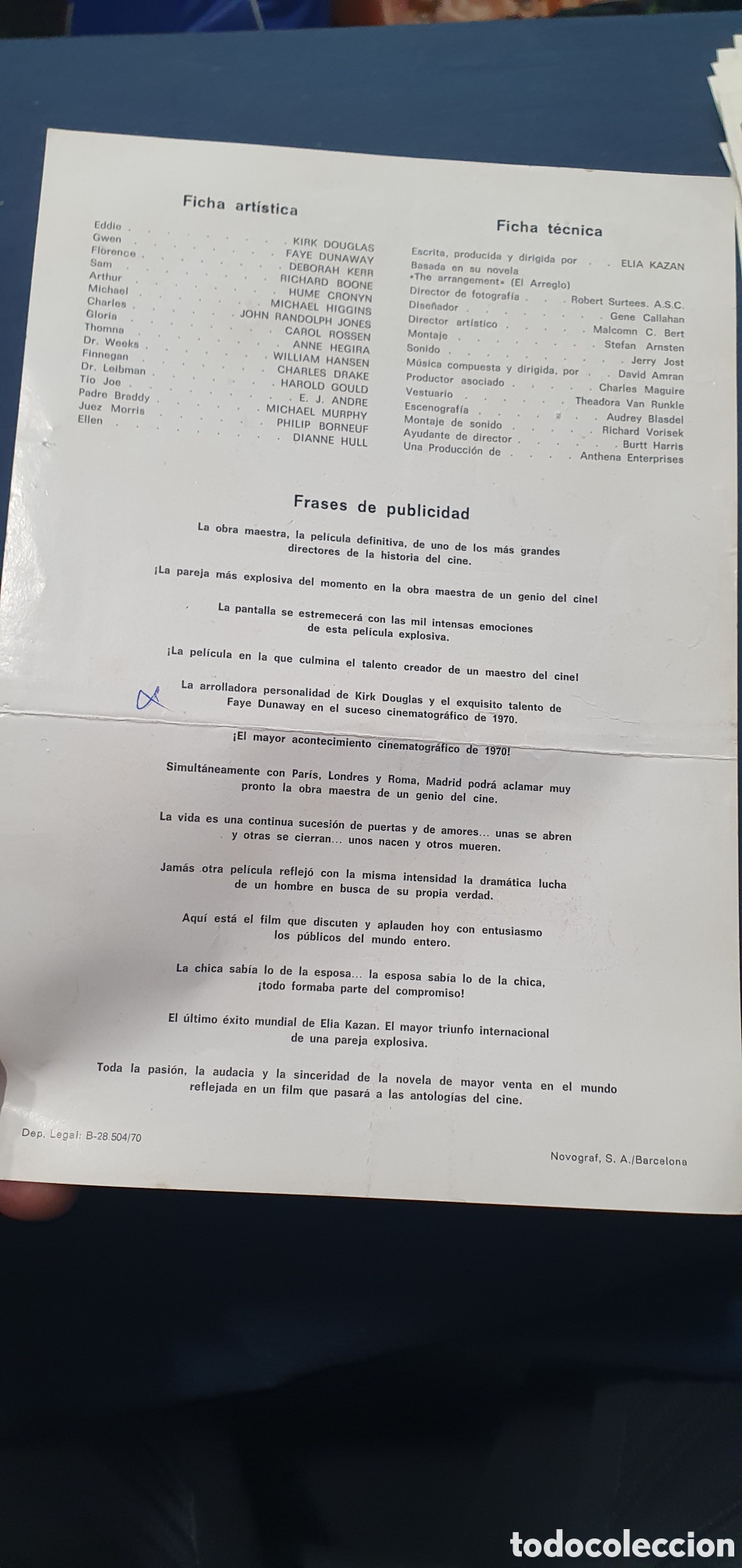 Cine: Folleto de pel&iacute;cula El Compromiso. (L137) - Foto 2