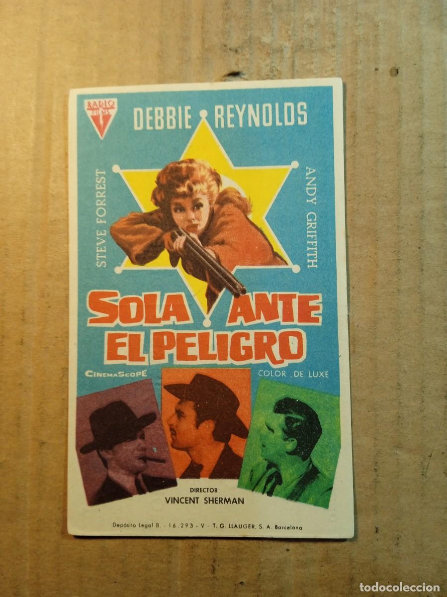 Kino: FOLLETO DE MANO CON PUBLICIDAD SOLA ANTE EL PELIGRO