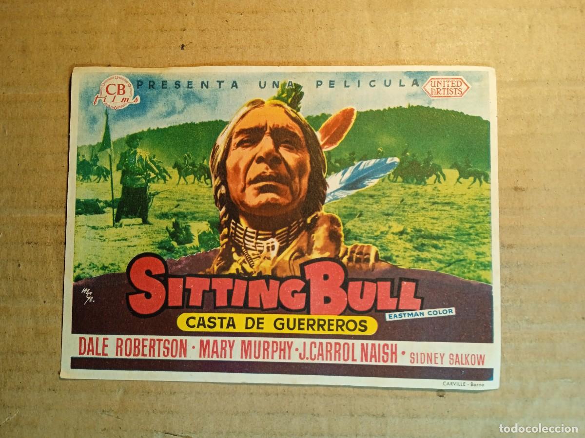 Cinema: FOLLETO DE MANO CON PUBLICIDAD SITTING BULL CASTA DE GUERREROS