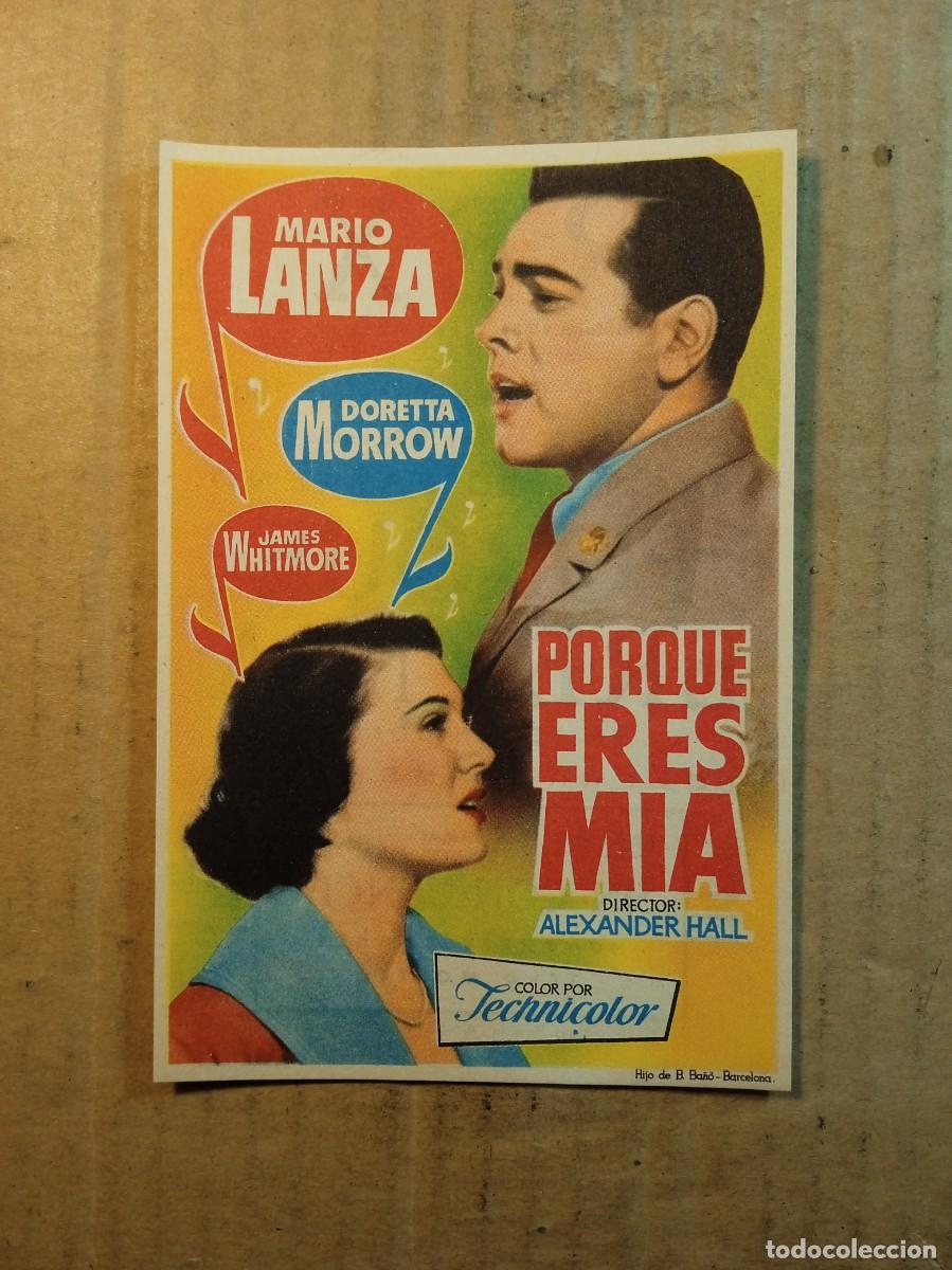 Cinema: FOLLETO DE MANO CON PUBLICIDAD PORQUE ERES MIA
