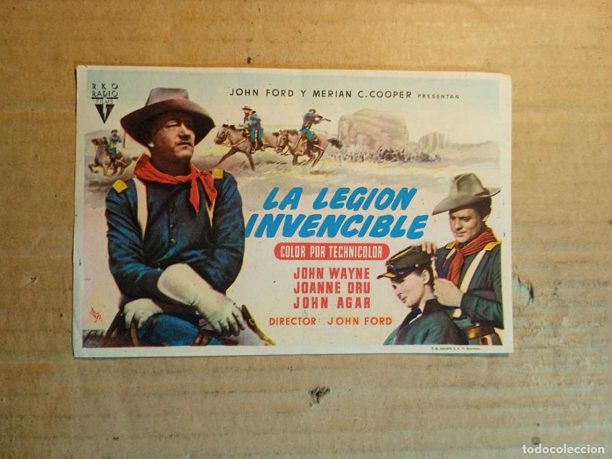  Flyers Publicitaires de films Anciens: FOLLETO DE MANO CON PUBLICIDAD LA LEGION INVENCIBLE