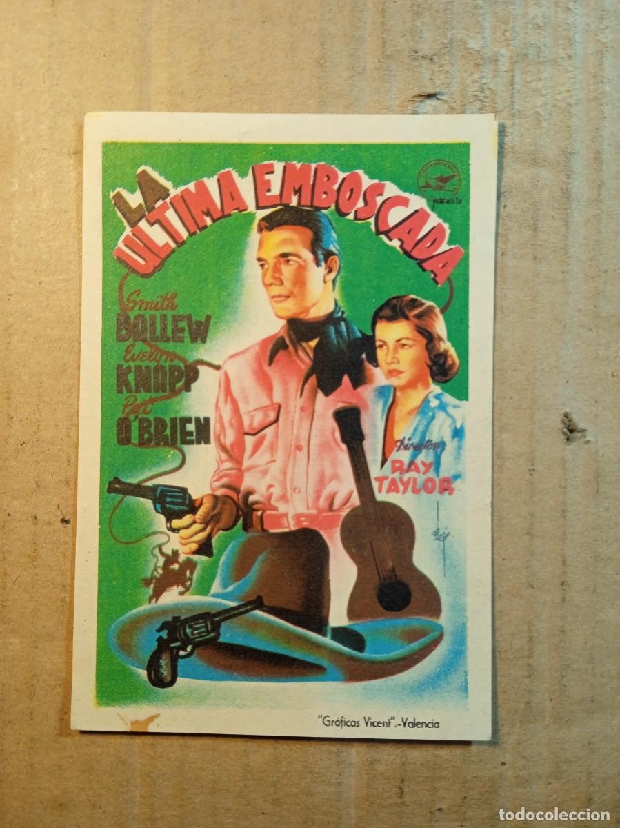 Flyers Publicitaires de films Anciens: FOLLETO DE MANO CON PUBLICIDAD LA ULTIMA EMBOSCADA
