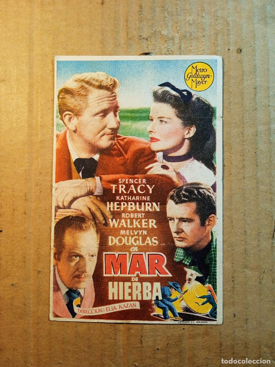 Folhetos de m&atilde;o de filmes antigos de cinema: FOLLETO DE MANO CON PUBLICIDAD MAR DE HIERBA