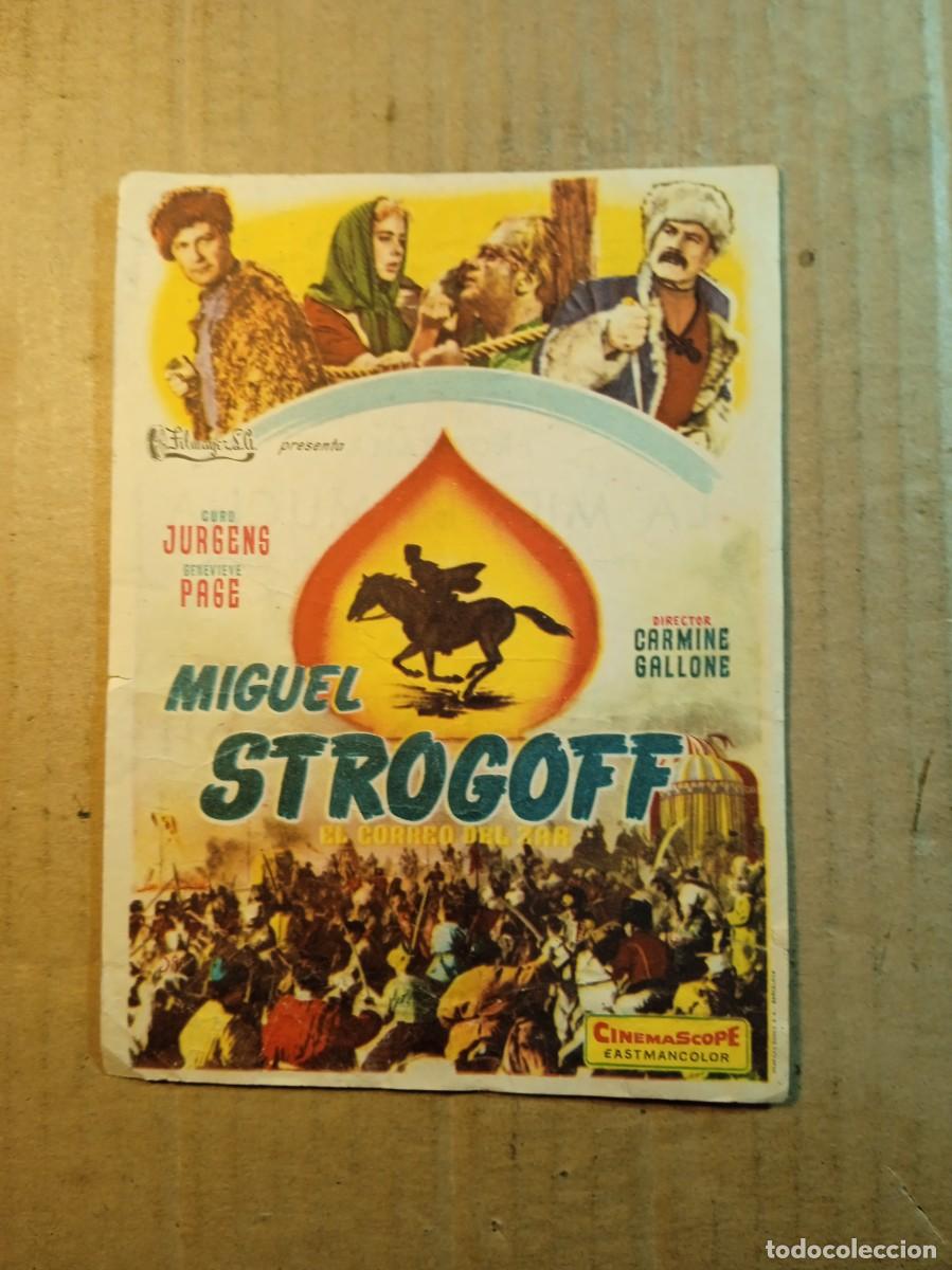 Kino: FOLLETO DE MANO CON PUBLICIDAD MIGUEL STROGOFF