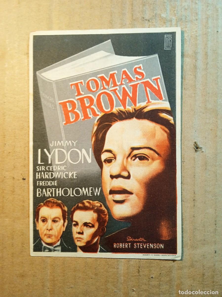 Cinema: FOLLETO DE MANO CON PUBLICIDAD TOMAS BROWN