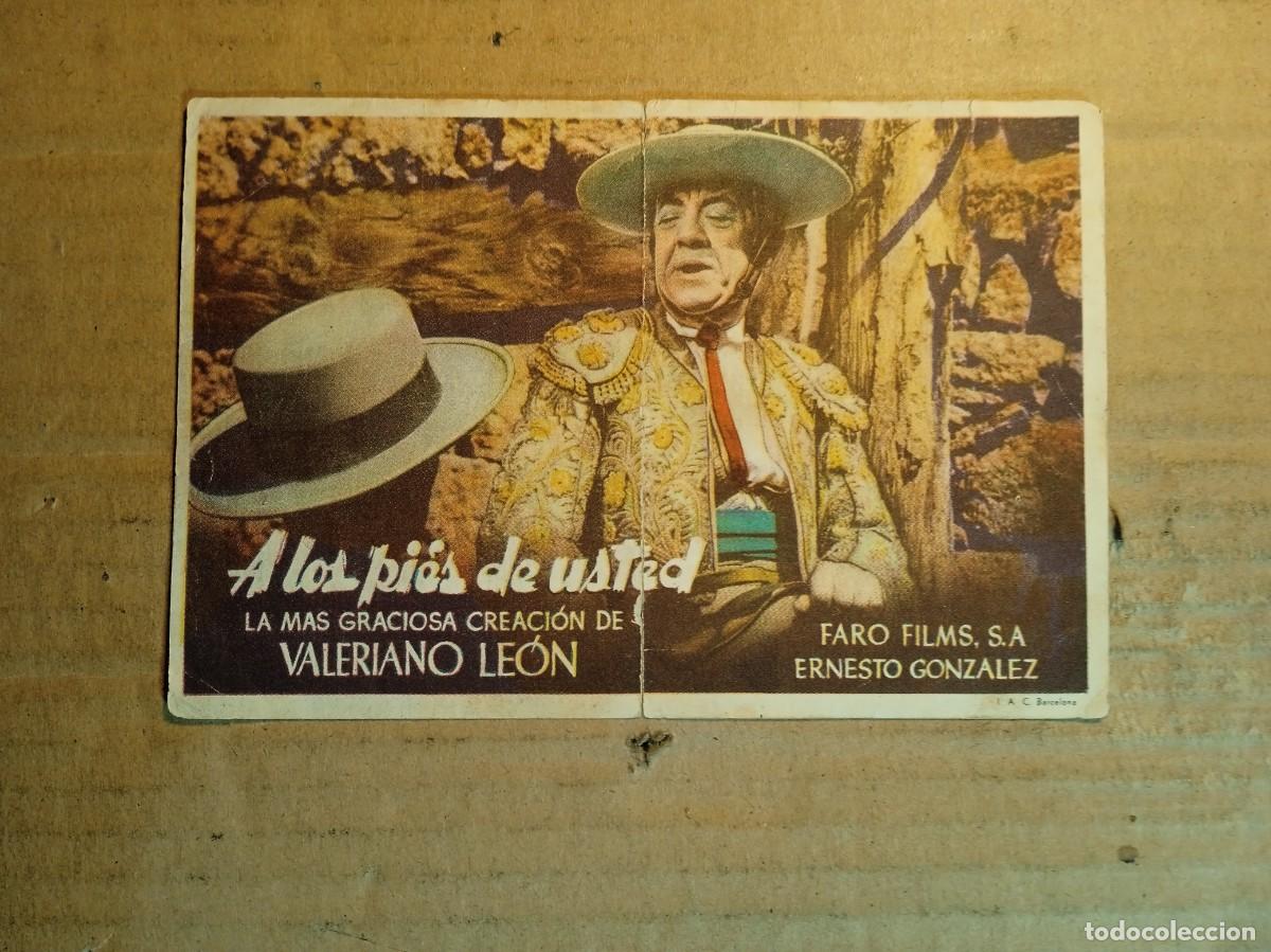 Cinema: FOLLETO DE MANO CON PUBLICIDAD A LOS PIES DE USTED