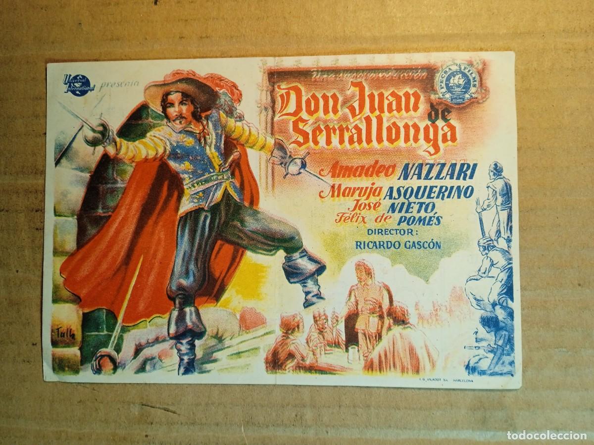 Cinema: FOLLETO DE MANO CON PUBLICIDAD DON JUAN DE SERRALLONGA