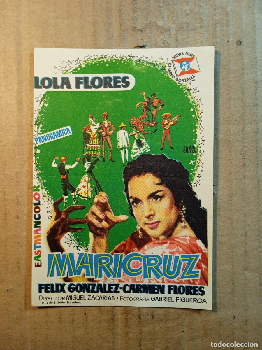  Flyers Publicitaires de films Anciens: FOLLETO DE MANO CON PUBLICIDAD MARICRUZ