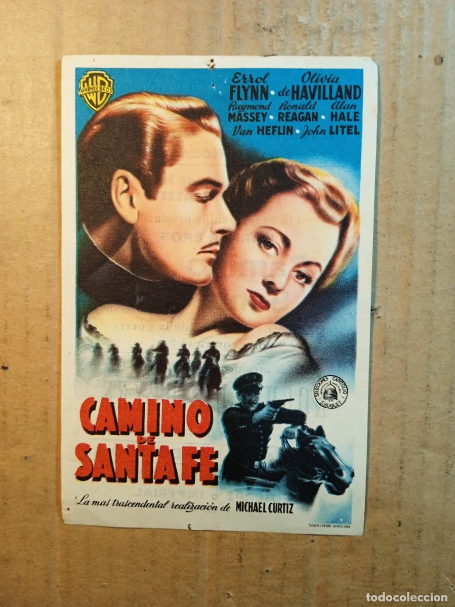  Flyers Publicitaires de films Anciens: FOLLETO DE MANO CON PUBLICIDAD CAMINO DE SANTA FE
