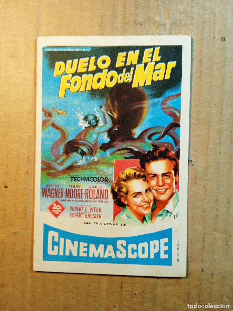  Flyers Publicitaires de films Anciens: FOLLETO DE MANO CON PUBLICIDAD DUELO EN EL FONDO DEL MAR