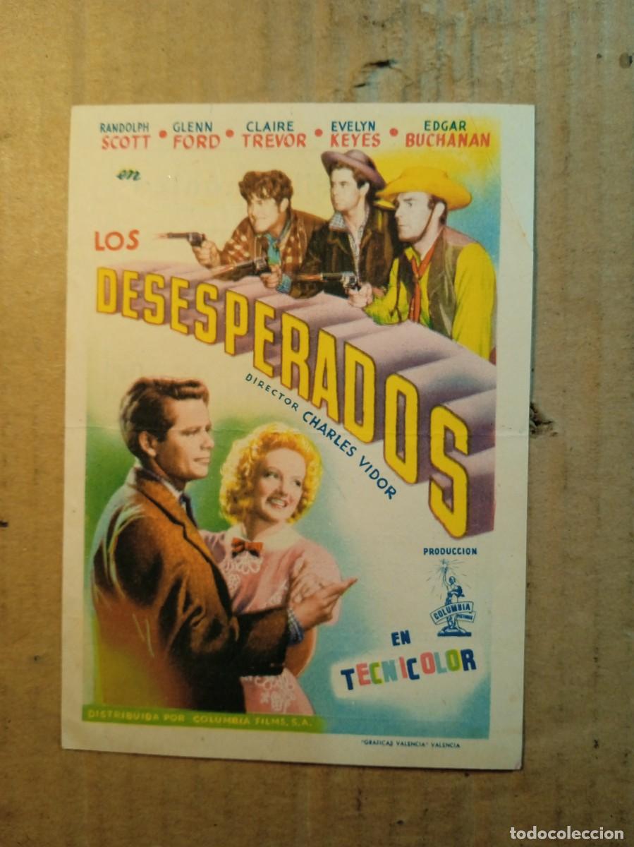  Flyers Publicitaires de films Anciens: FOLLETO DE MANO CON PUBLICIDAD DESESPERADOS