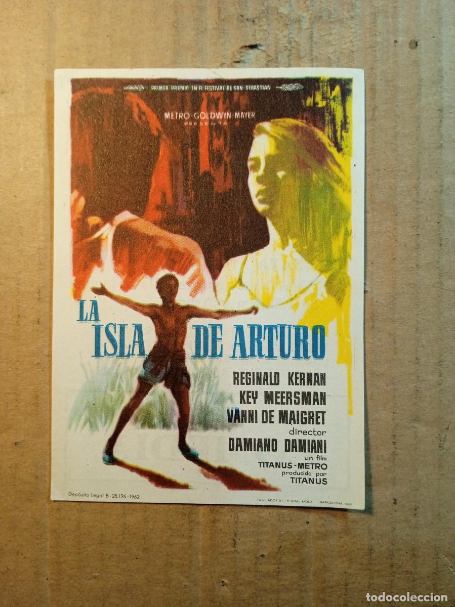 Folhetos de m&atilde;o de filmes antigos de cinema: FOLLETO DE MANO CON PUBLICIDAD LA ISLA DE ARTURO