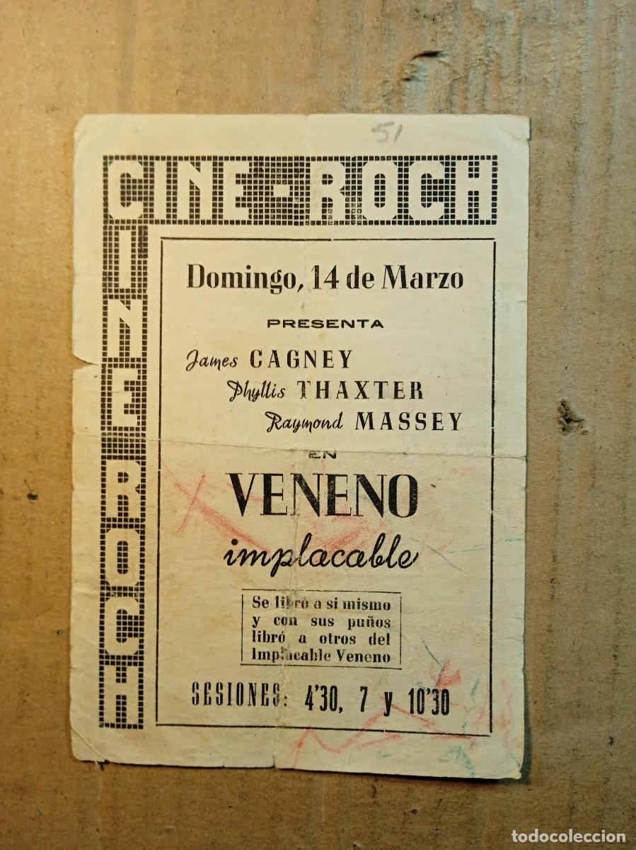 Cine: FOLLETO DE MANO CON PUBLICIDAD VENENO IMPLACABLE - Foto 2