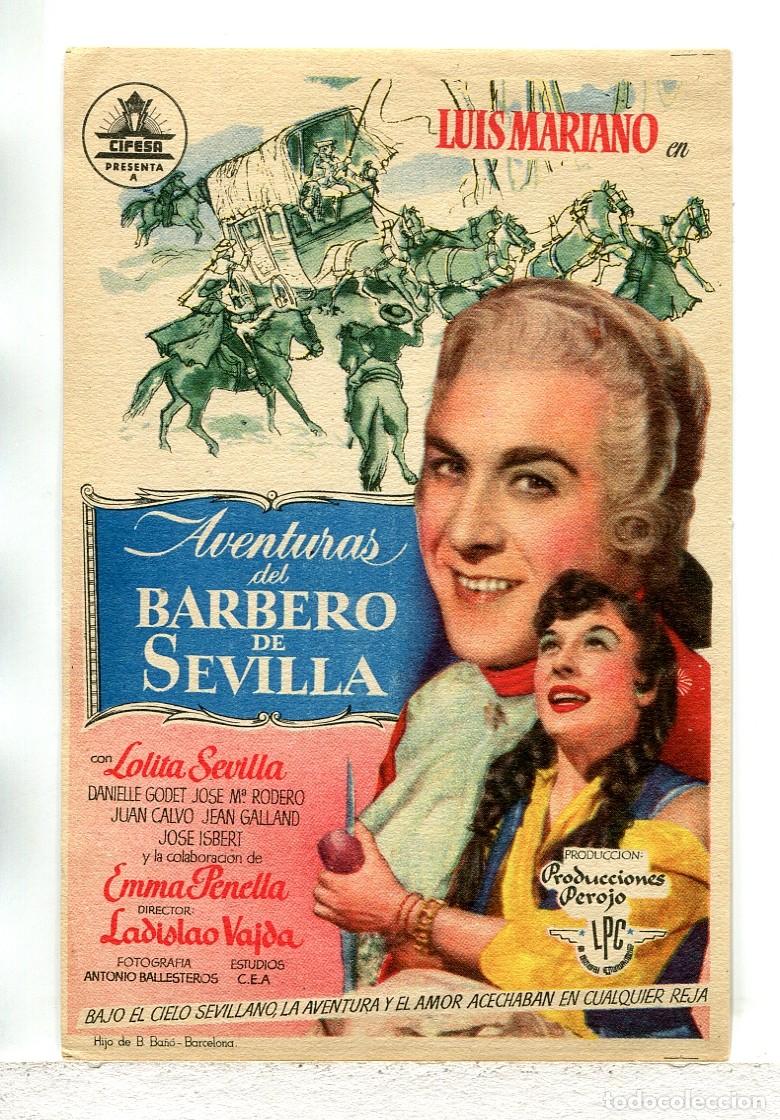 Kino: AVENTURAS DEL BARBERO DE SEVILLA, con Luis Mariano.