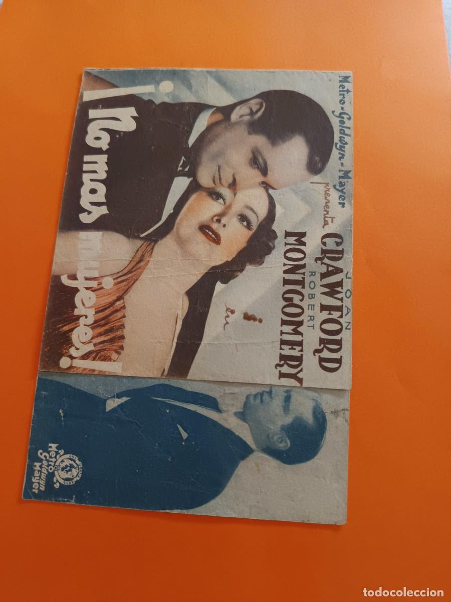  Flyers Publicitaires de films Anciens: PROGRAMA DE CINE NO MAS MUJERES ROBERT MONTGOMERY JOAN CRAWFORD