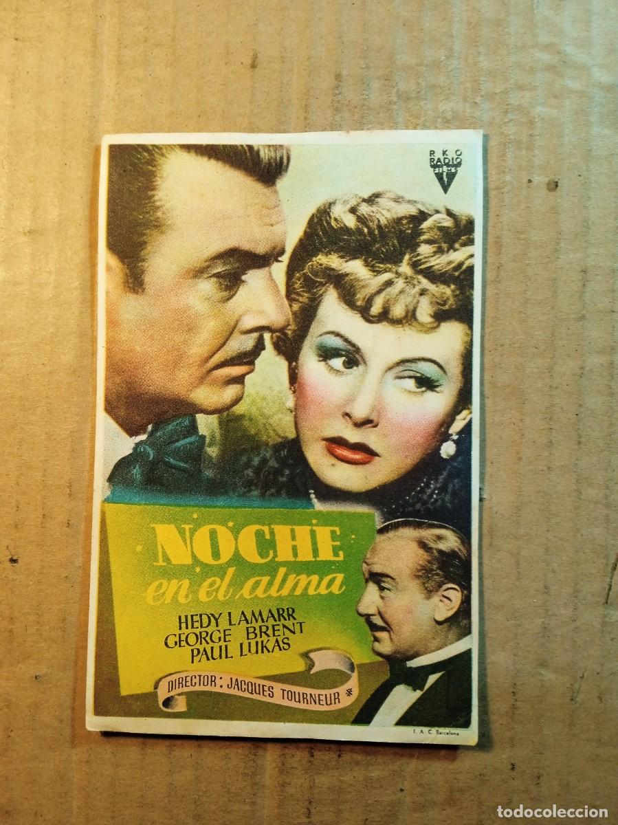 Cinema: FOLLETO DE MANO CON PUBLICIDAD NOCHE EN EL ALMA