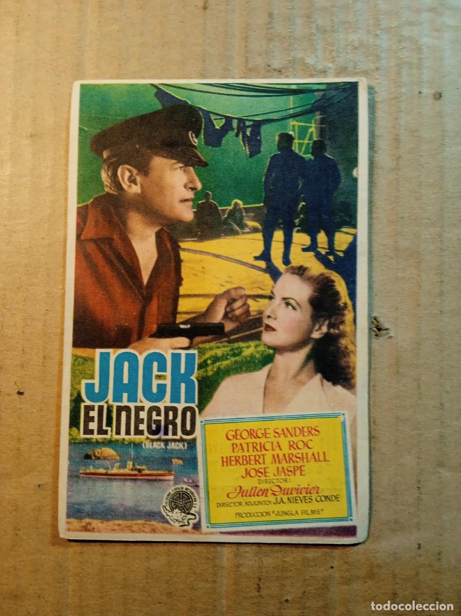 Cine: FOLLETO DE MANO CON PUBLICIDAD JACK EL NEGRO
