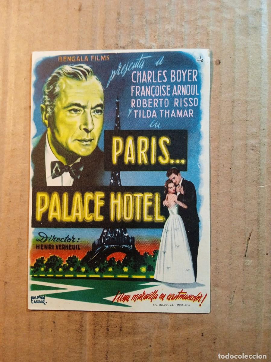 Cinema: FOLLETO DE MANO CON PUBLICIDAD PARIS... PALACE HOTEL