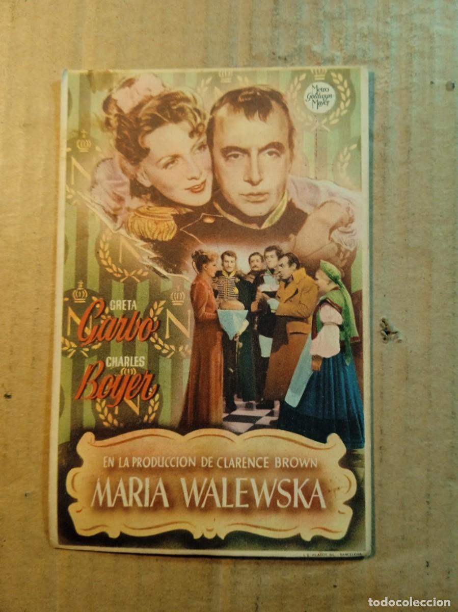 Kino: FOLLETO DE MANO CON PUBLICIDAD MARIA WALEWSKA
