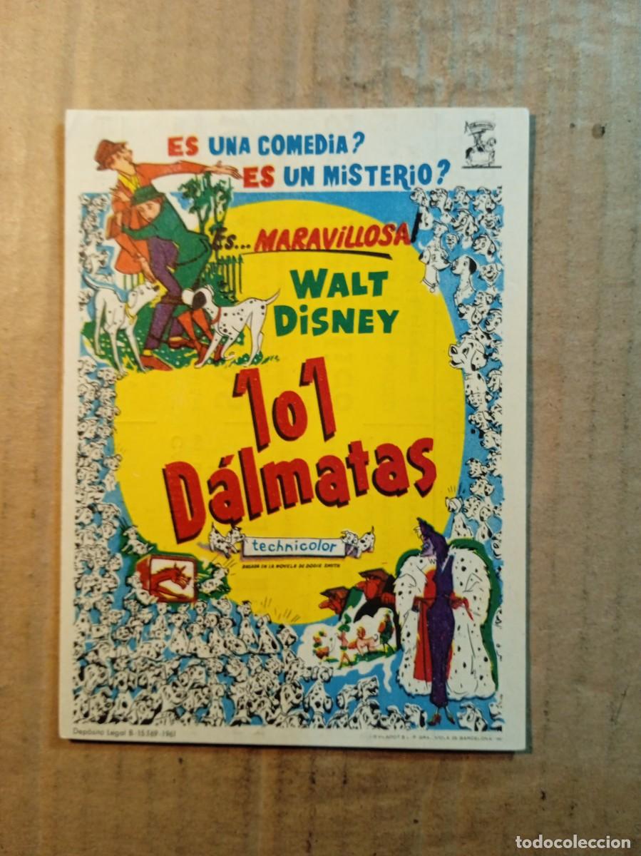 Cine: FOLLETO DE MANO CON PUBLICIDAD 101 DALMATAS