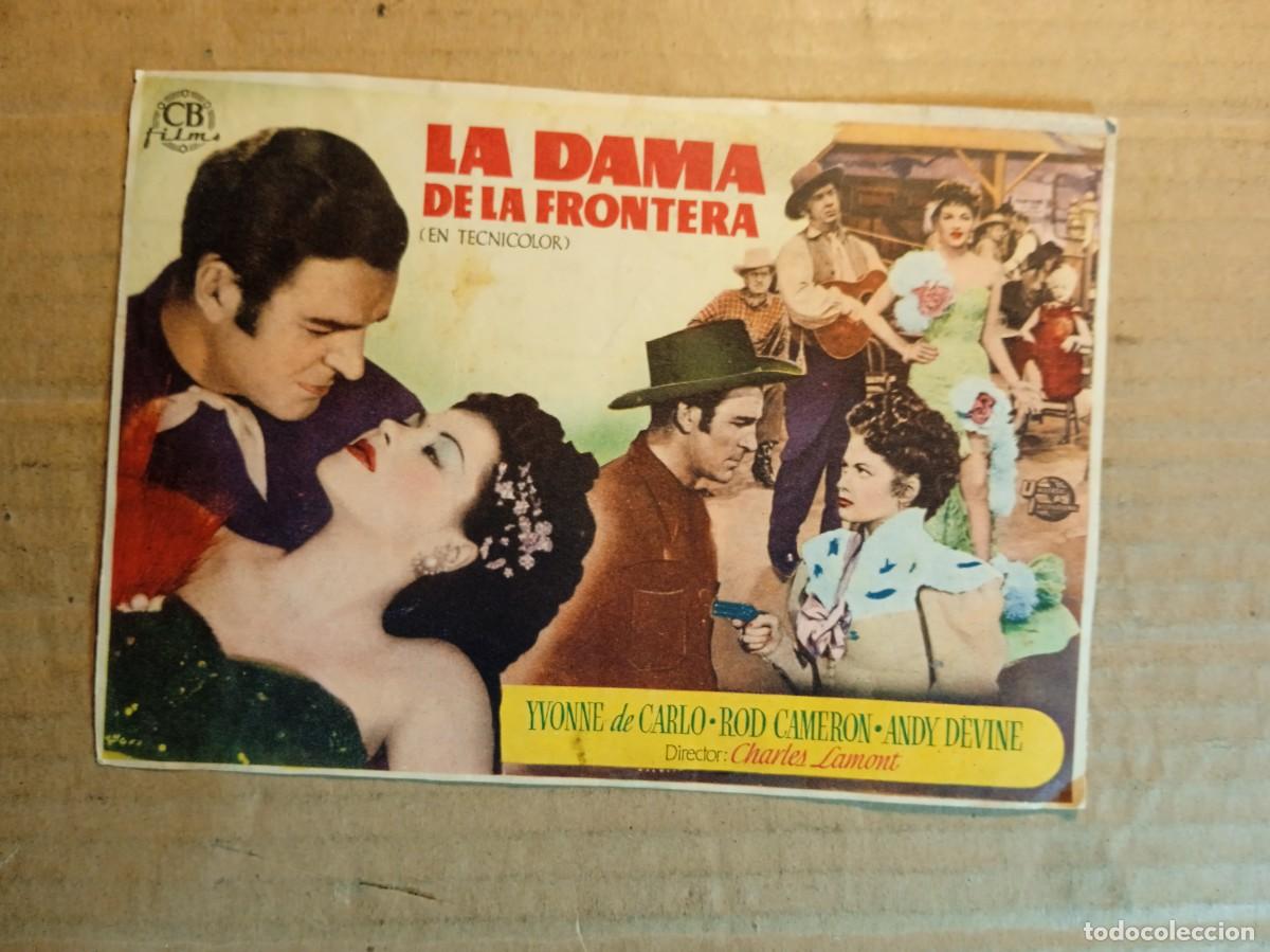 Kino: FOLLETO DE MANO CON PUBLICIDAD LA DAMA DE LA FRONTERA