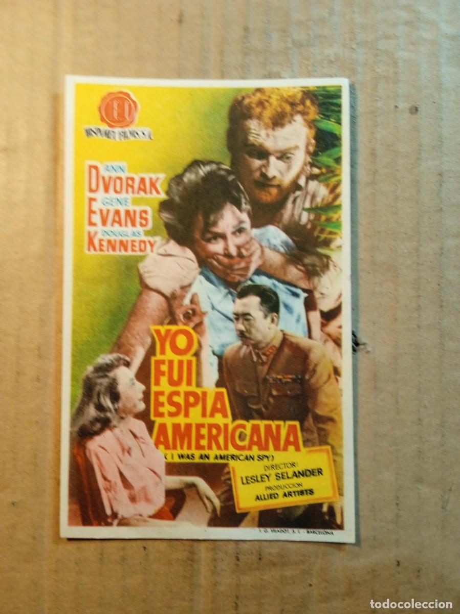  Flyers Publicitaires de films Anciens: FOLLETO DE MANO CON PUBLICIDAD YO FUI ESPIA AMERICANA