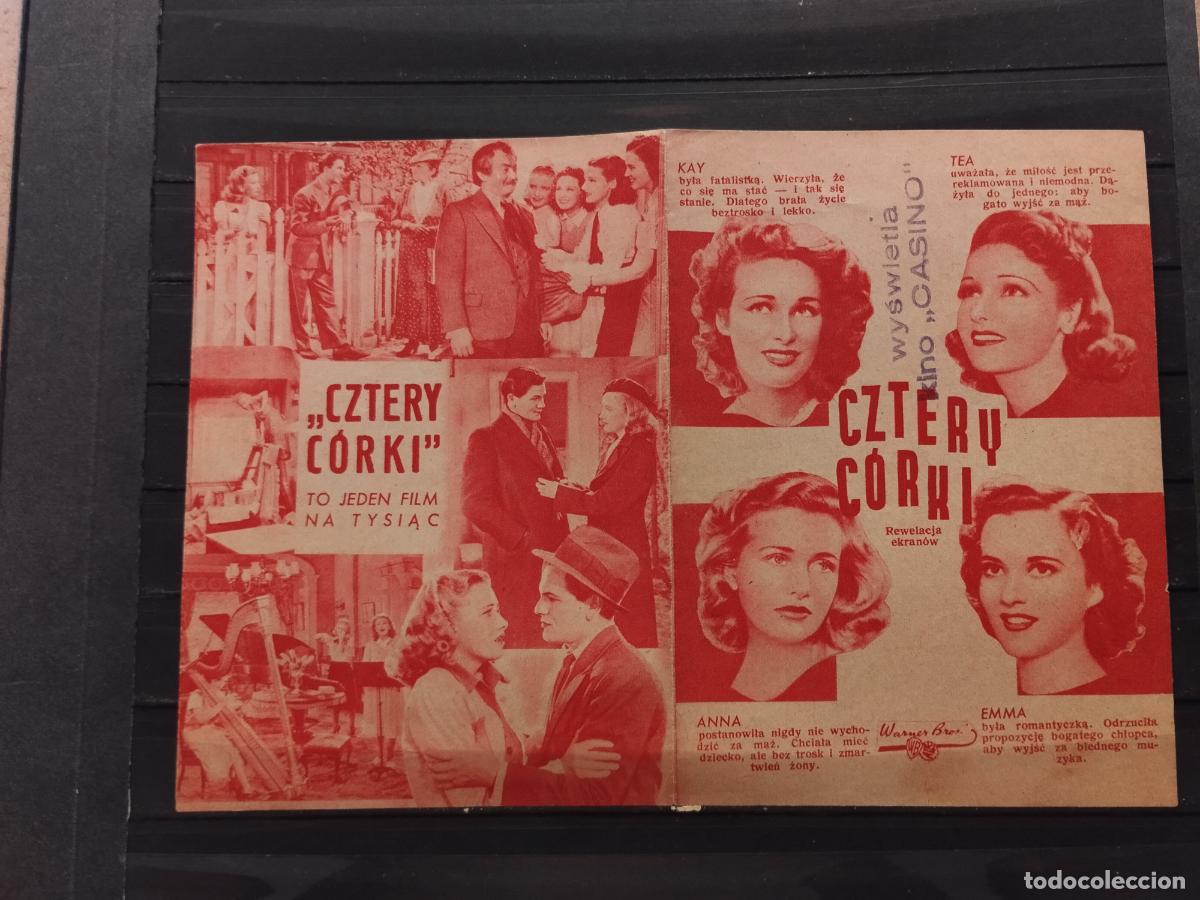 Folhetos de m&atilde;o de filmes antigos de cinema: FAC PROGRAMA DE CINE POLACO &rdquo;CZTERY C&Oacute;RKI&rdquo;.