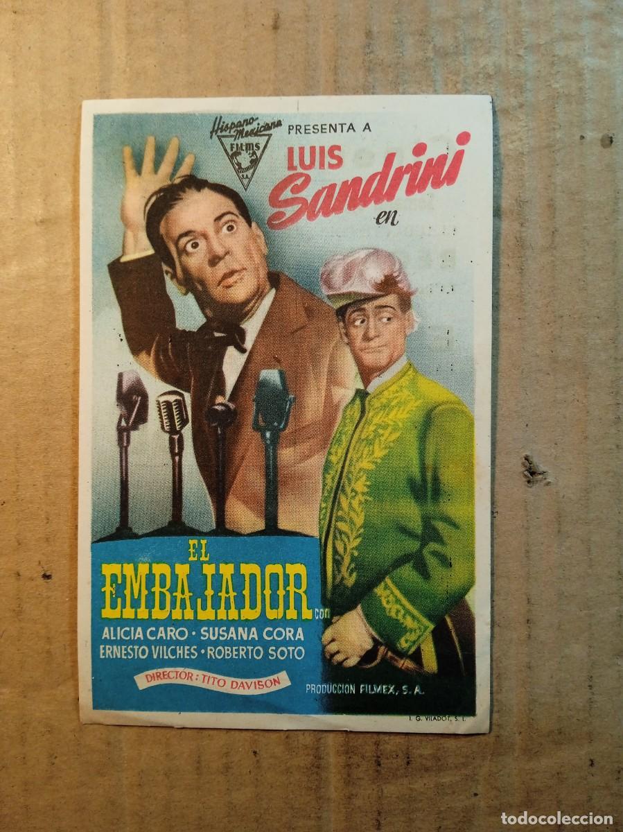 Kino: FOLLETO DE MANO CON PUBLICIDAD EL EMBAJADOR