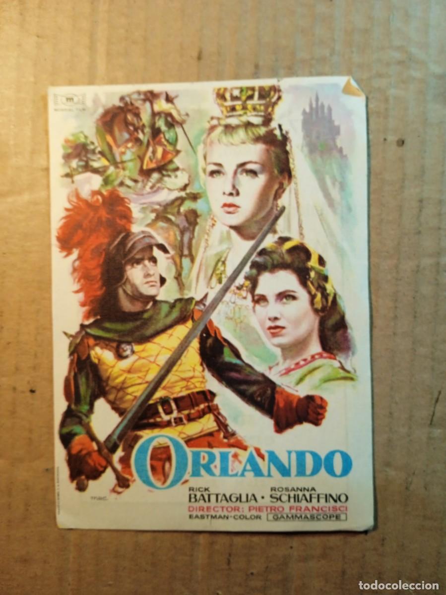 Cine: FOLLETO DE MANO CON PUBLICIDAD ORLANDO
