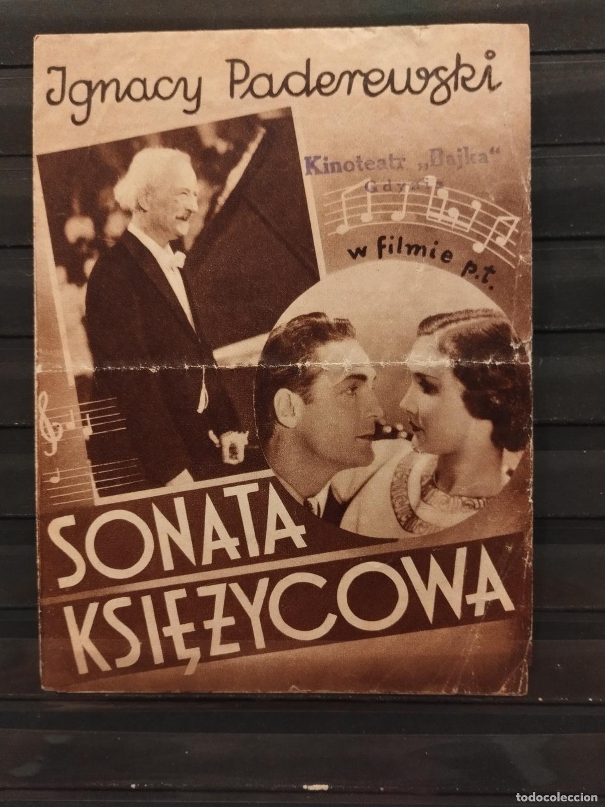 Foglietti di film di film antichi di cinema: FAC PROGRAMA DE CINE POLACO &rdquo;SONATA KSIEZYCOWA&rdquo;. DOBLEZ CENTRAL.