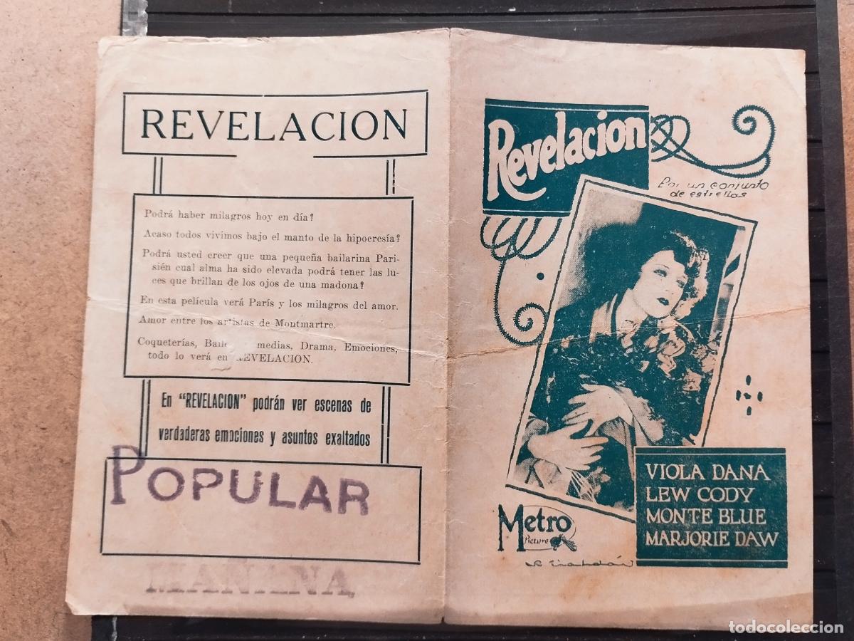 Kino: FAC PROGRAMA DE CINE CUBANO. REVELACION. DOBLEZ CENTRAL Y EN ESQUINA SUPERIOR DERECHA