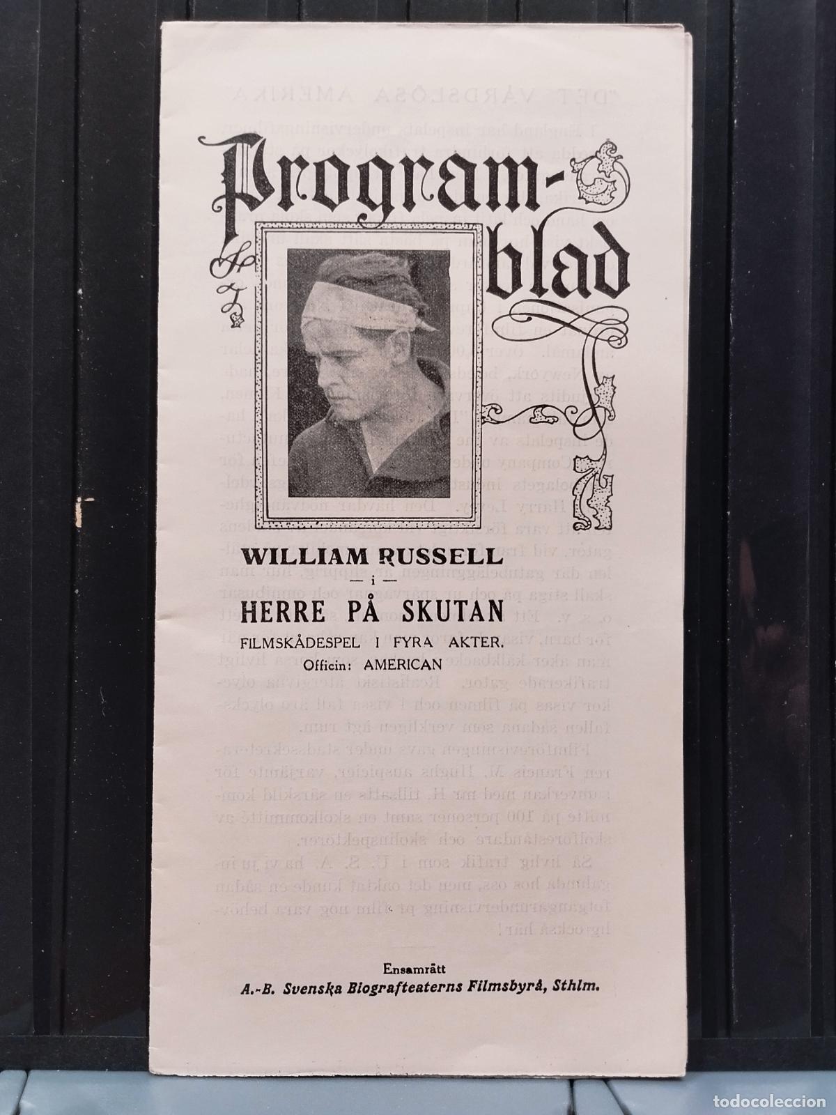Kino: FAC PROGRAMA DE CINE SUECO. &rdquo;HERRE PA SKUTAN&rdquo; CON WILLIAM RUSSELL. 1920