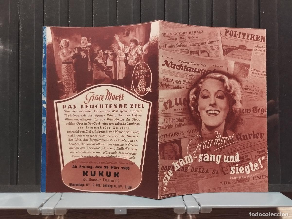 Kino: FAC PROGRAMA DE CINE ALEMAN. &rdquo;SIE KAM - SANG UND SIEGTE&rdquo; CON GRACE MOORE. 1935