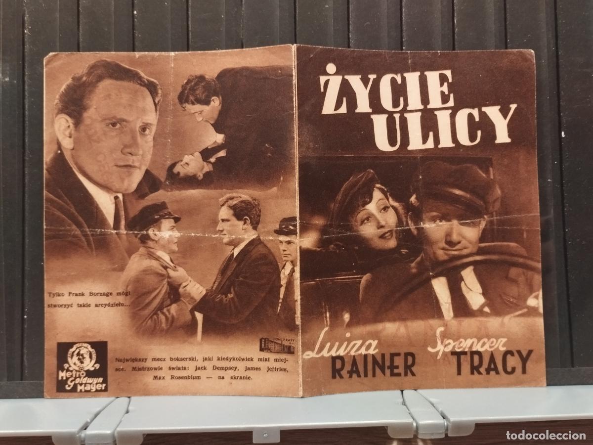 Kino: FAC PROGRAMA DE CINE POLACO. &rdquo;ZYCIE ULICY&rdquo; CON SPENCER TRACY Y LUIZA RAINER. DOBLEZ HORIZONTAL