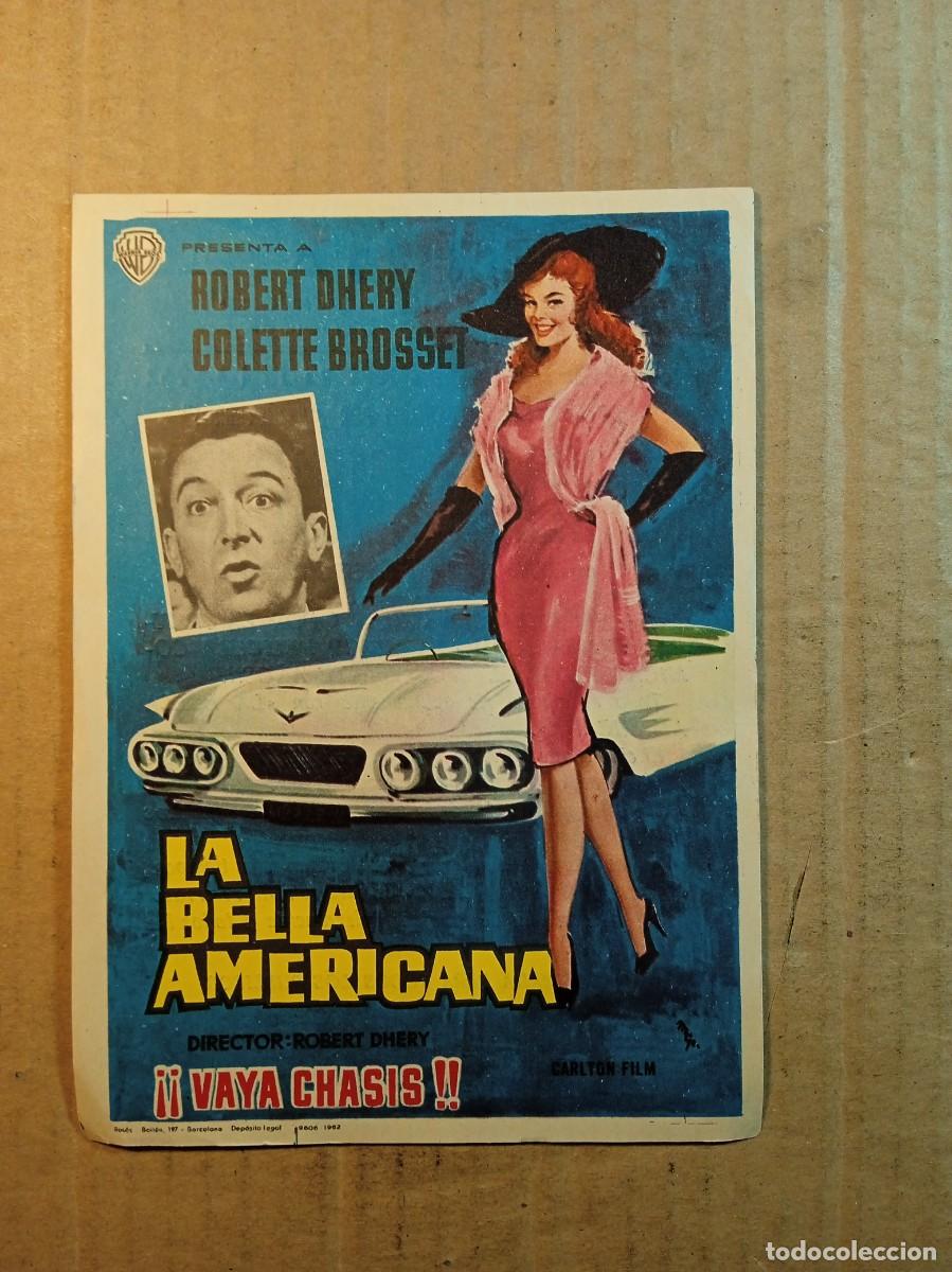 Cinema: FOLLETO DE MANO CON PUBLICIDAD LA BELLA AMERICANA