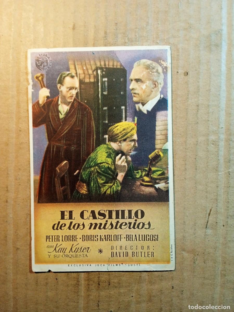  Foglietti di film di film antichi di cinema: FOLLETO DE MANO CON PUBLICIDAD EL CASTILLO DE LOS MISTERIOS