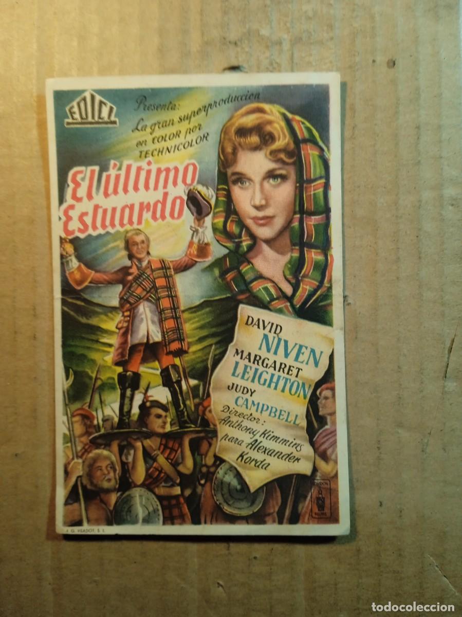 Cinema: FOLLETO DE MANO CON PUBLICIDAD EL ULTIMO ESTUARDO