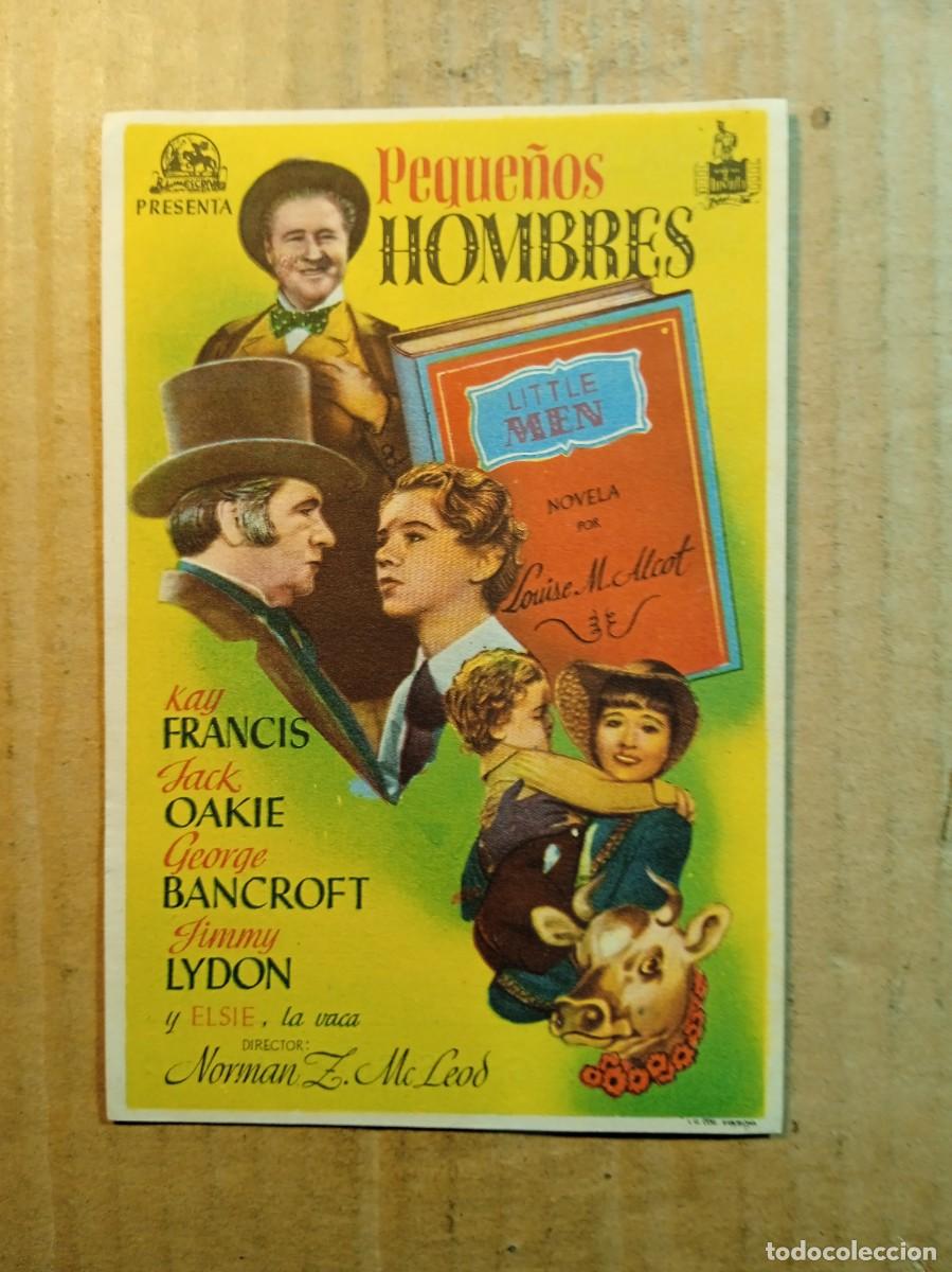 Cine: FOLLETO DE MANO CON PUBLICIDAD PEQUE&Ntilde;OS HOMBRES